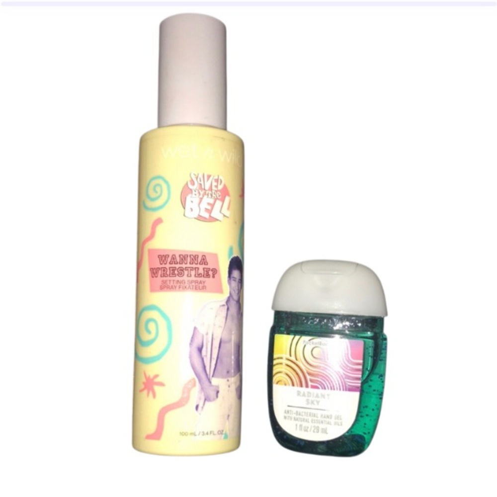 Wet n Wild Saved by the Bell Yellow Setting Spray & Bath and Body Works Bundle